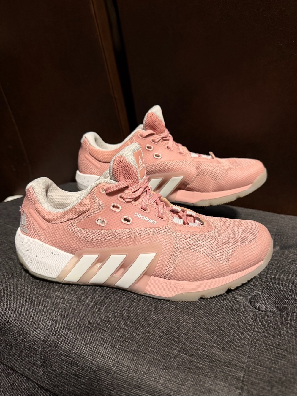 Adidas Dropset Trainer Women Size 8.5 Pink Gym Weightlifting Shoes